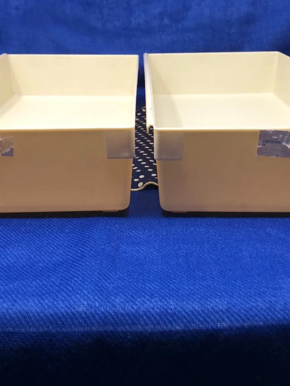 Vintage Rubbermaid Beige Drawer Organizer Trays (Set of 2)